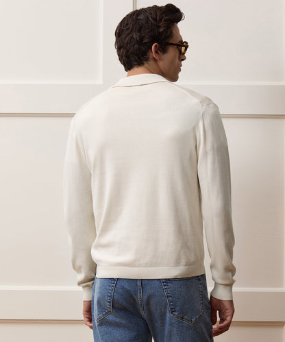 Silk-Cotton Sweater Jacket - Bisque