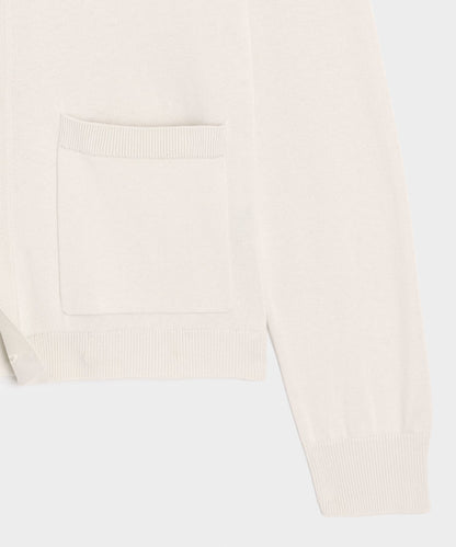 Silk-Cotton Sweater Jacket - Bisque