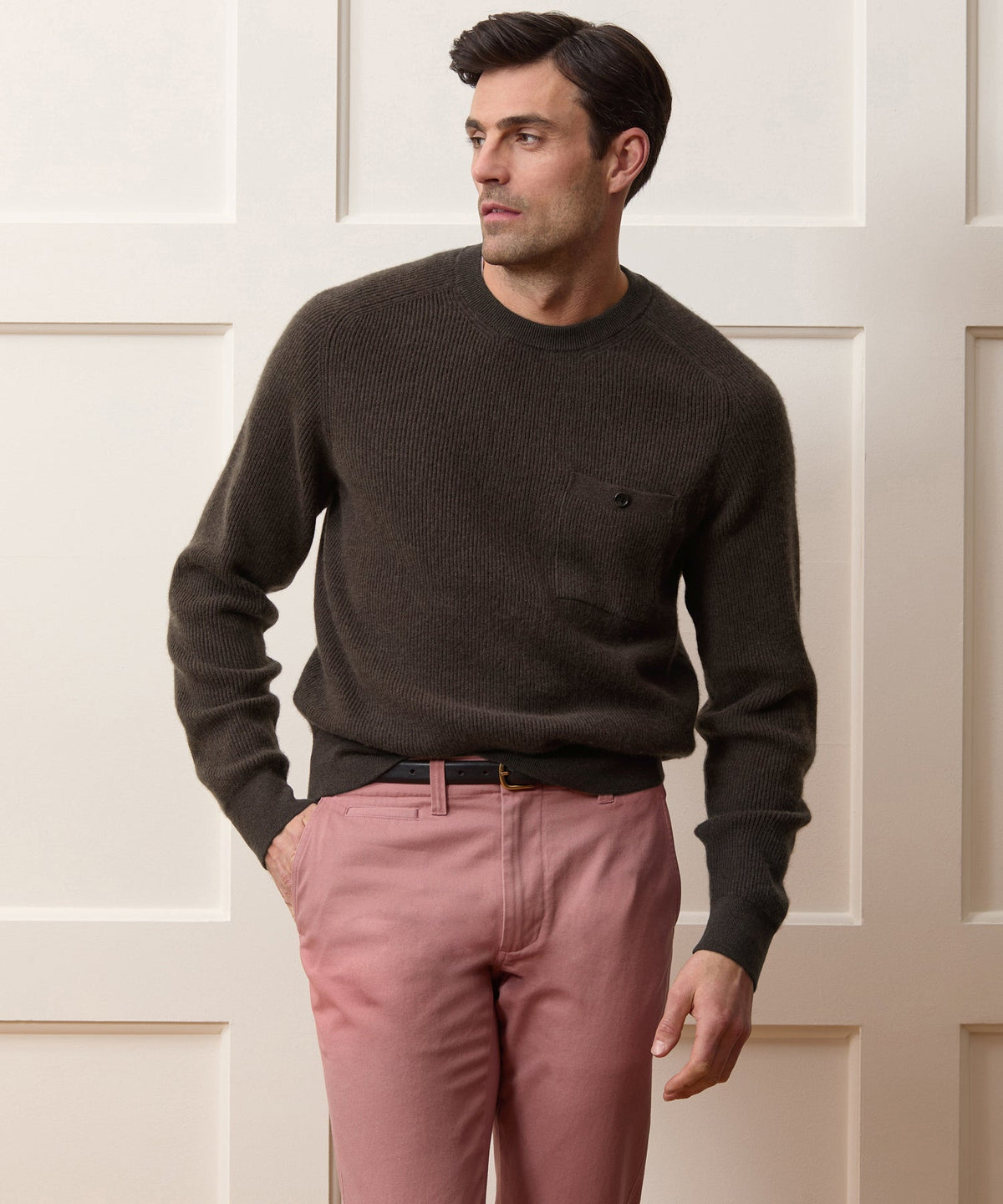 Made in Italy Cashmere Crewneck Sweater - Dark Mocha