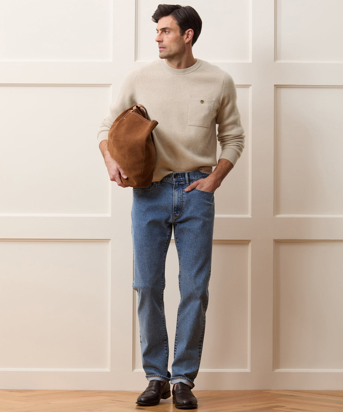 Made in Italy Cashmere Crewneck Sweater - Oatmeal