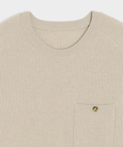 Made in Italy Cashmere Crewneck Sweater - Oatmeal