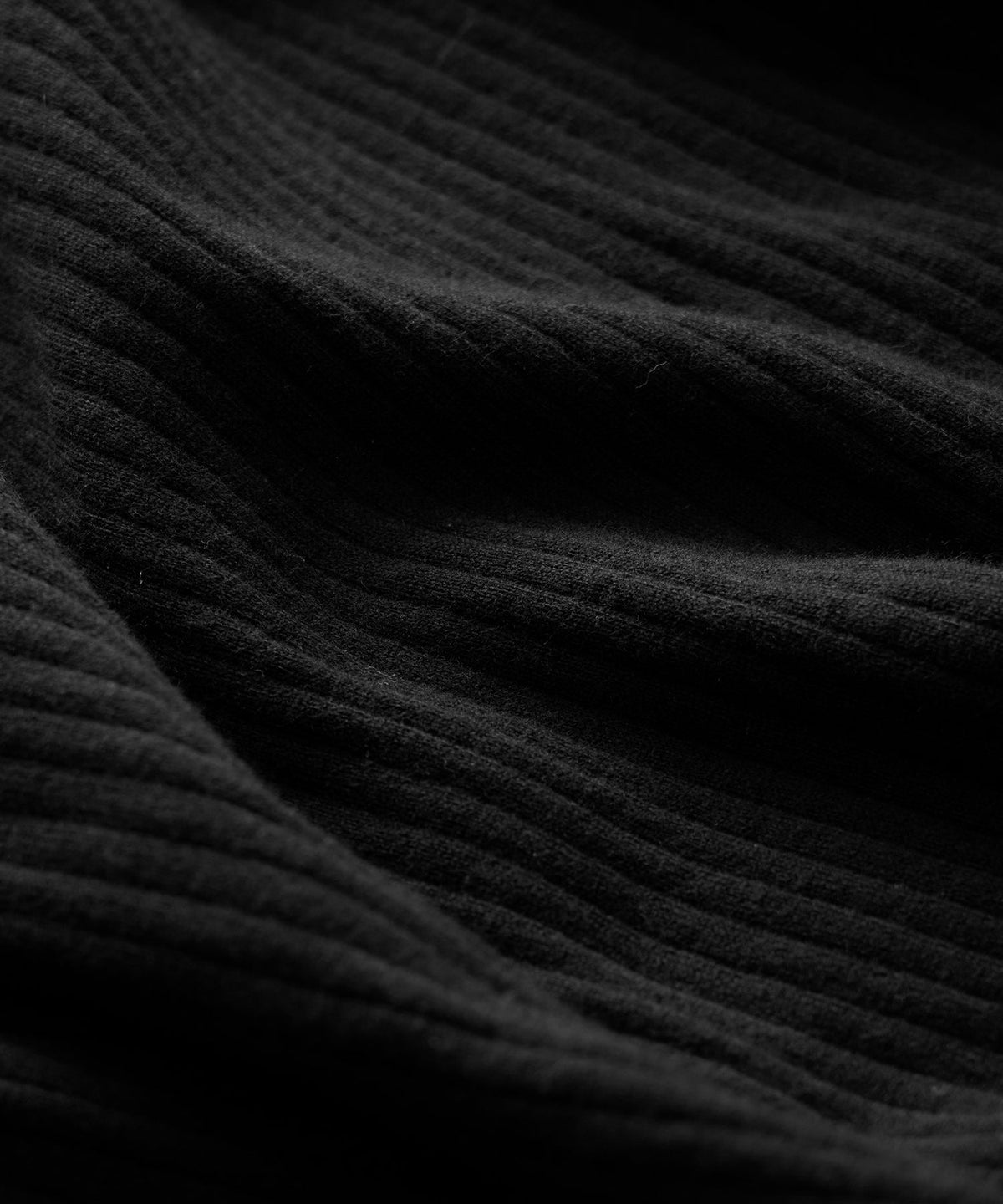 Ribbed Cotton-Cashmere Sweater Polo - Black