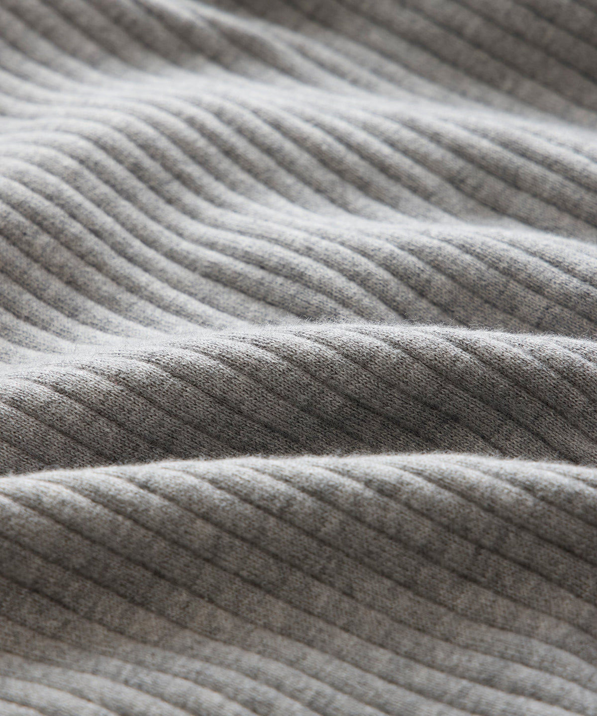 Ribbed Cotton-Cashmere Sweater Polo - Heather Grey