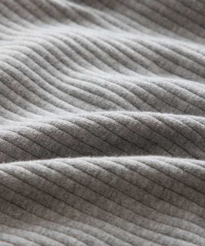 Ribbed Cotton-Cashmere Sweater Polo - Heather Grey