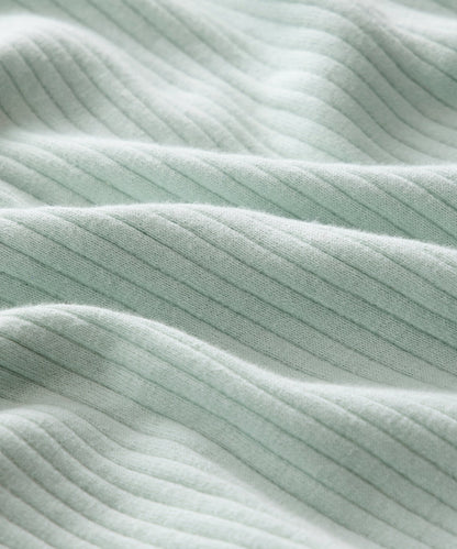 Ribbed Cotton-Cashmere Sweater Polo - Mint