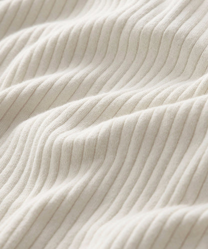 Ribbed Cotton-Cashmere Sweater Polo - Bisque