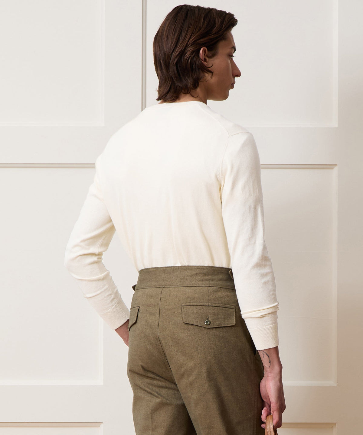 Cotton-Cashmere Crewneck Sweater - Bisque