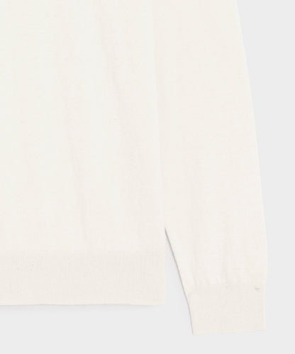 Cotton-Cashmere Crewneck Sweater - Bisque