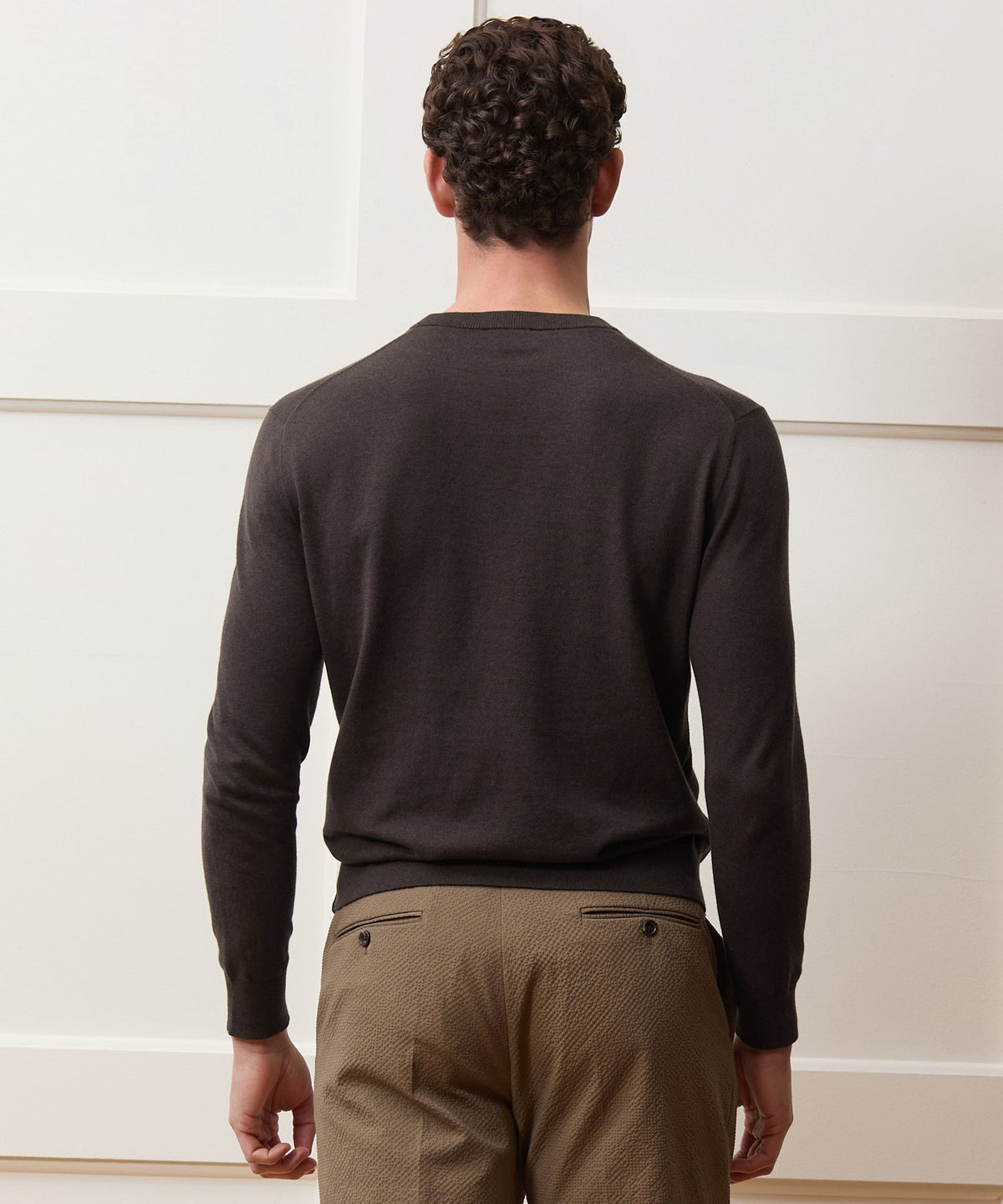 Cotton-Cashmere Crewneck Sweater - Caviar