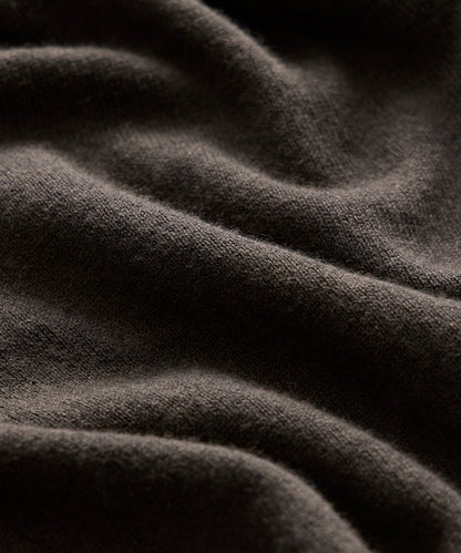 Cotton-Cashmere Crewneck Sweater - Caviar