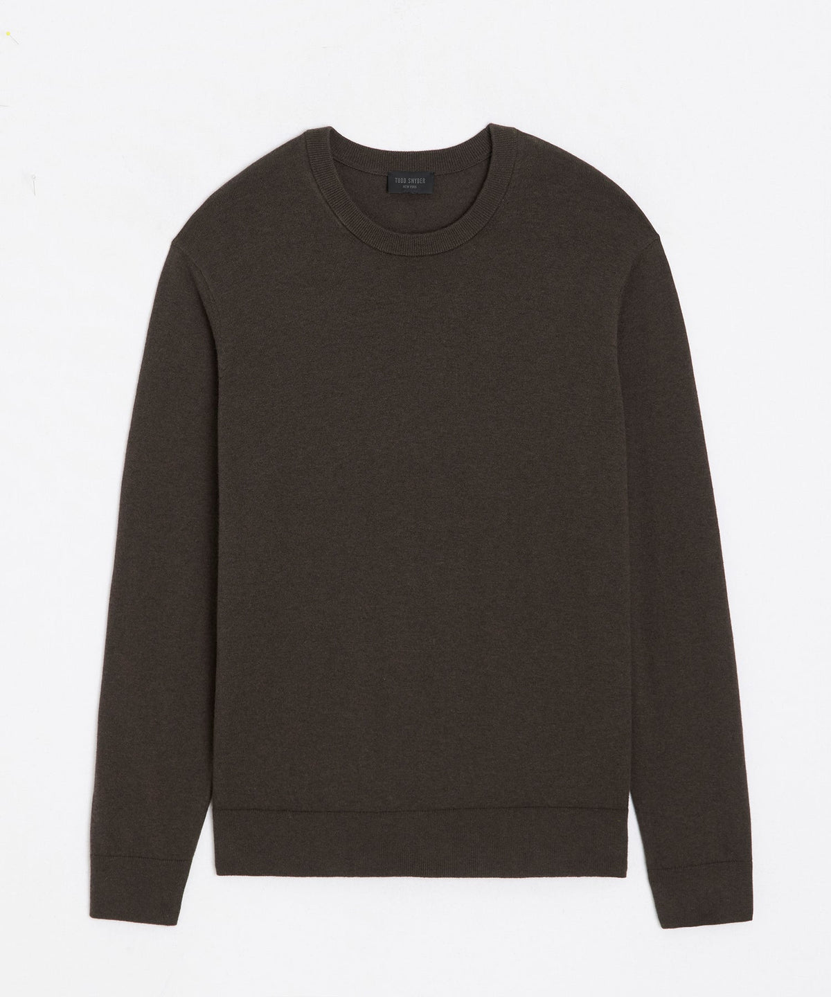 Cotton-Cashmere Crewneck Sweater - Caviar