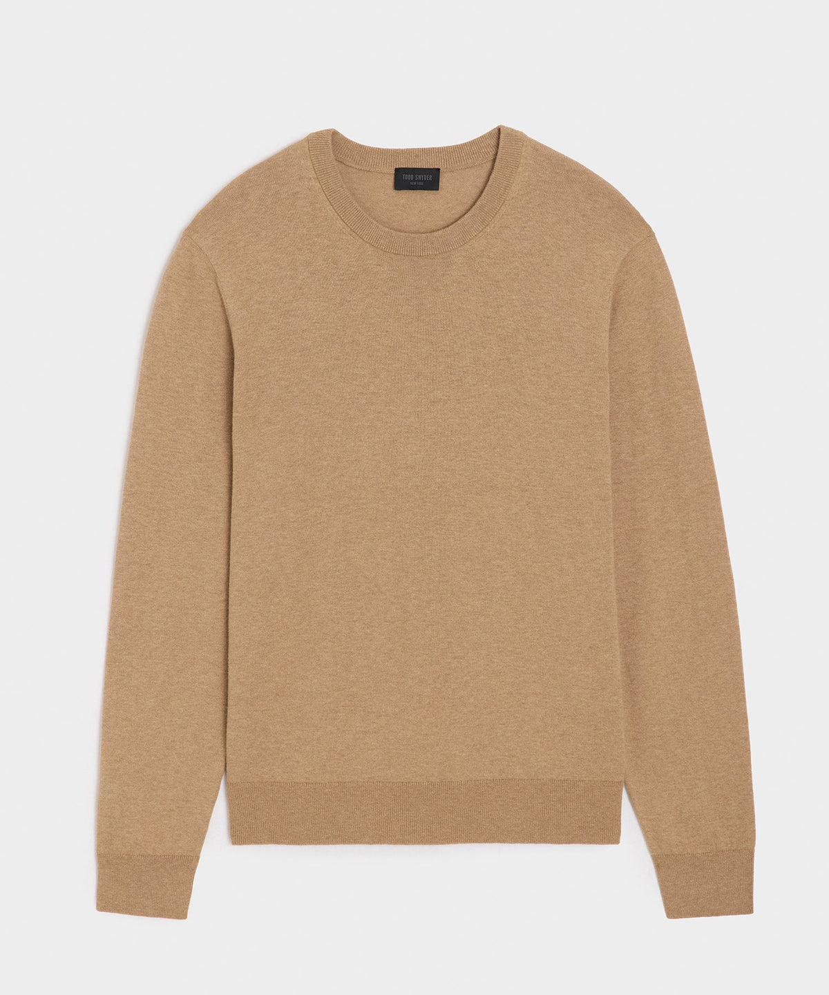 Cotton-Cashmere Crewneck Sweater - Heather Camel
