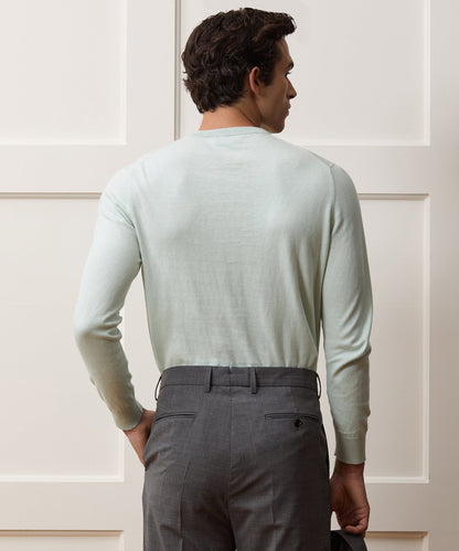 Cotton-Cashmere Crewneck Sweater - Mint