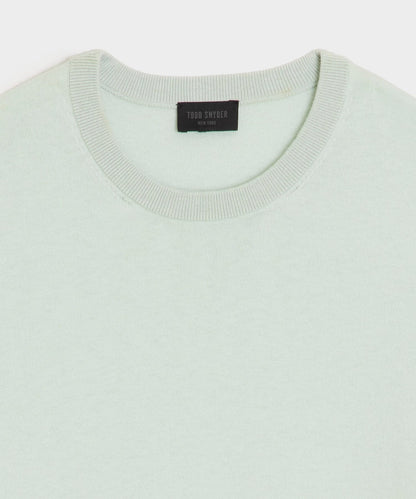 Cotton-Cashmere Crewneck Sweater - Mint