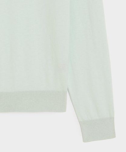 Cotton-Cashmere Crewneck Sweater - Mint