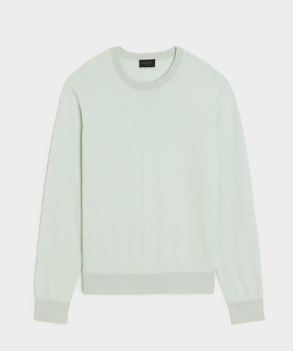 Cotton-Cashmere Crewneck Sweater - Mint