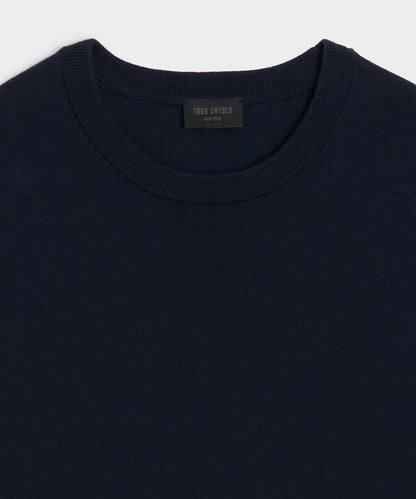 Cotton-Cashmere Crewneck Sweater - Navy