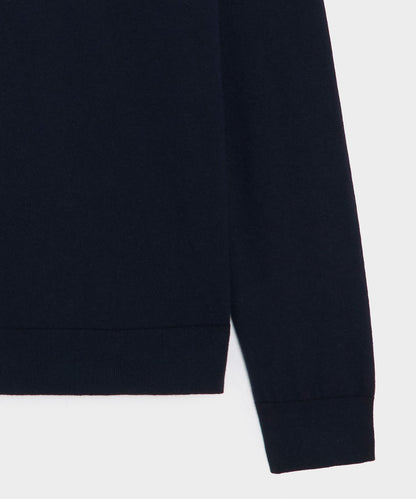 Cotton-Cashmere Crewneck Sweater - Navy