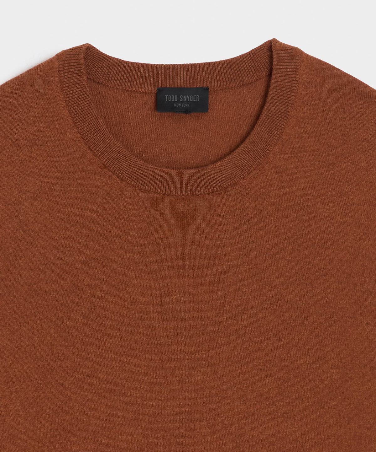 Cotton-Cashmere Crewneck Sweater - Rust
