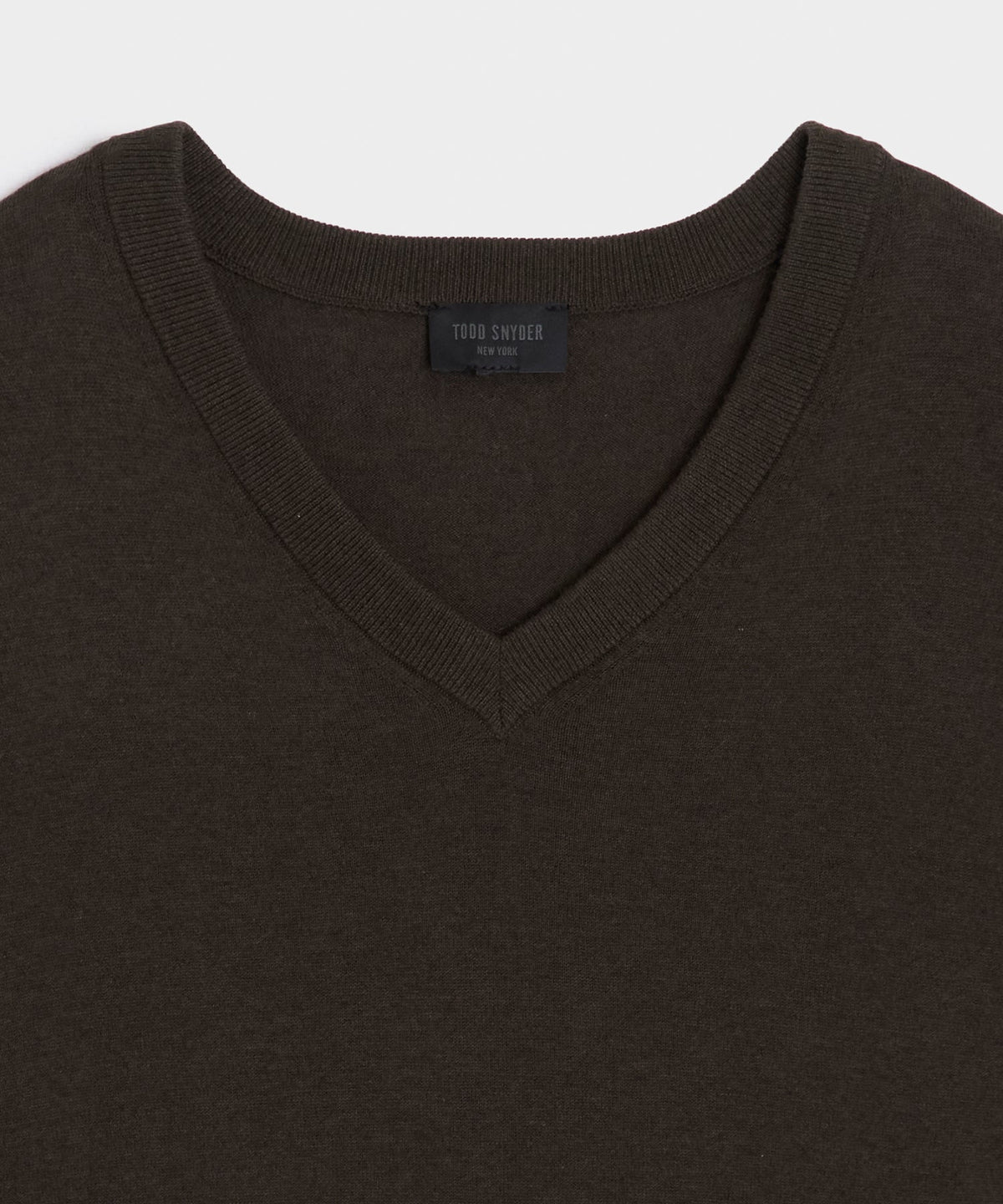 Cotton-Cashmere V-Neck - Caviar