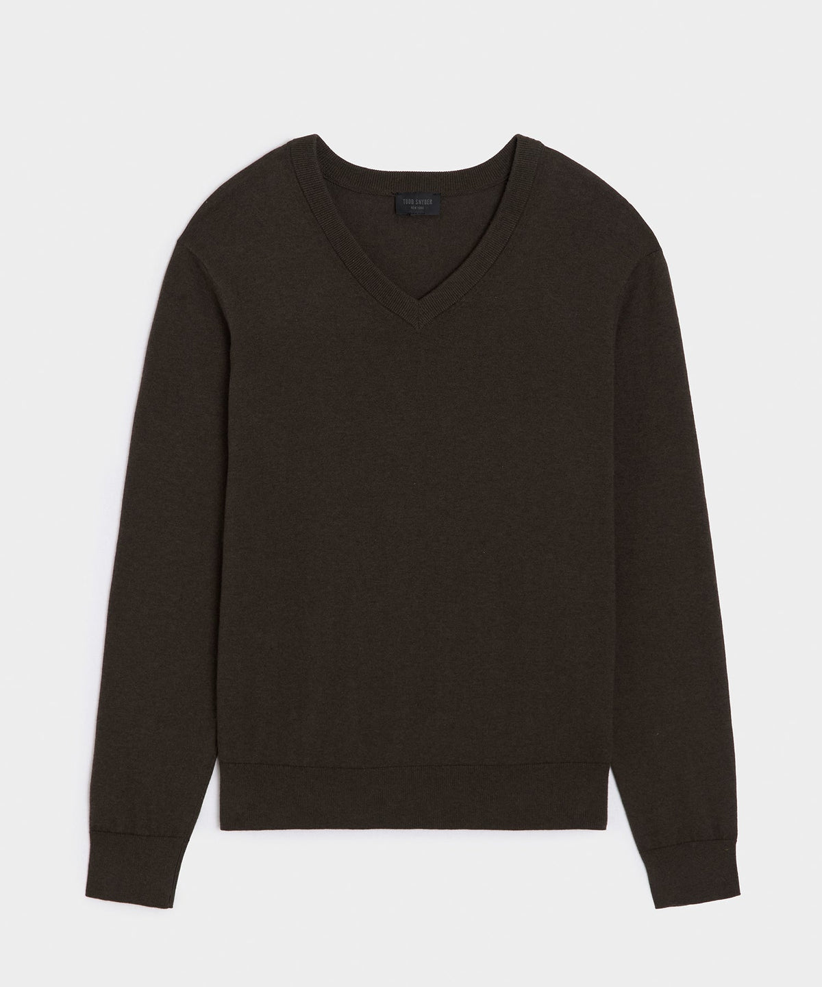 Cotton-Cashmere V-Neck - Caviar