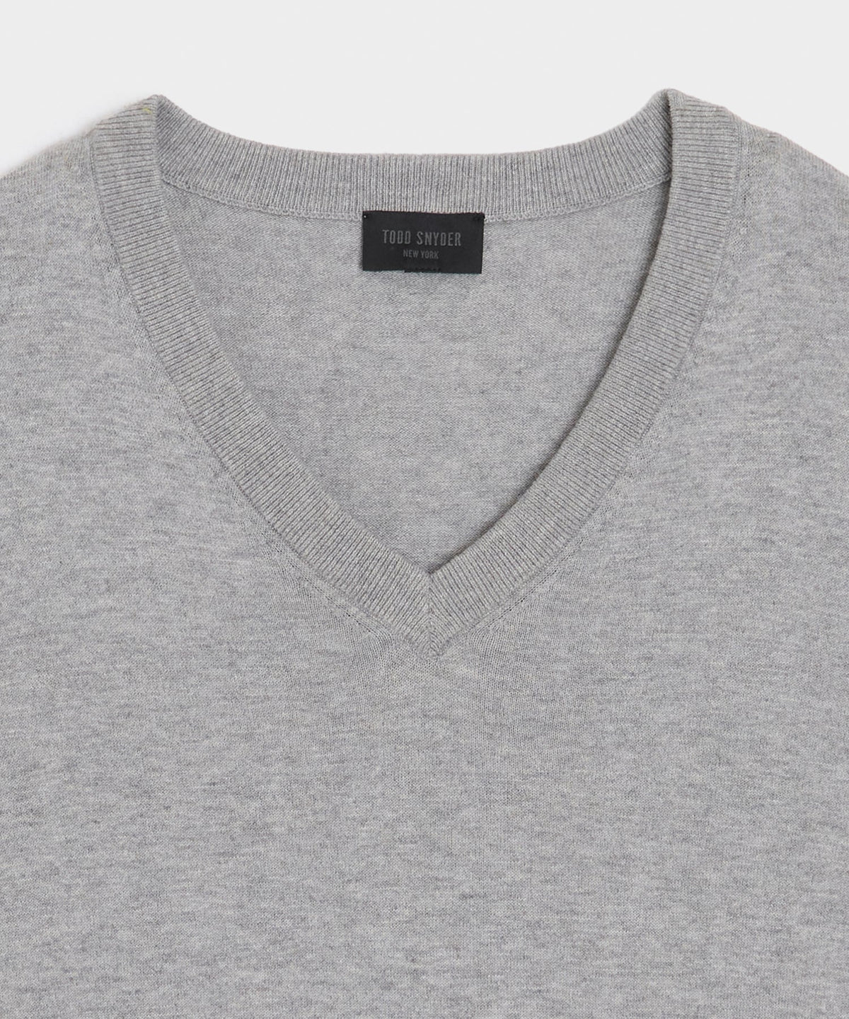 Cotton-Cashmere V-Neck - Heather Grey