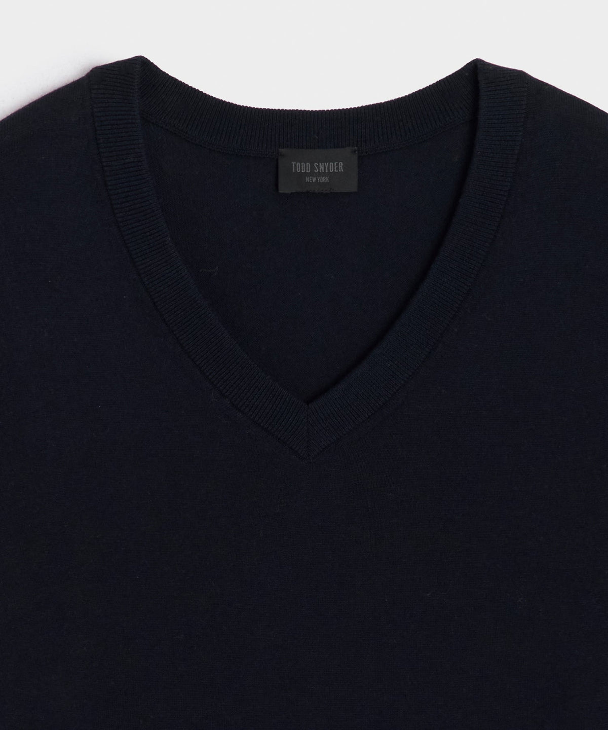 Cotton-Cashmere V-Neck - Navy