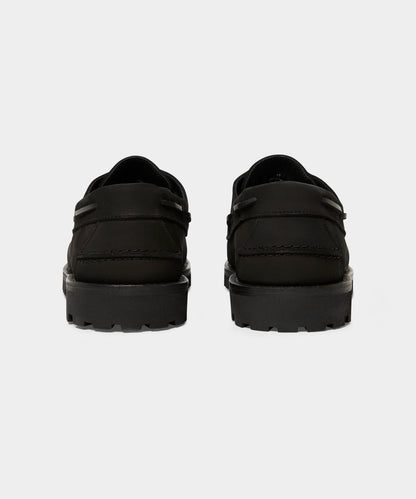 Lug Sole Boat Shoe - Black