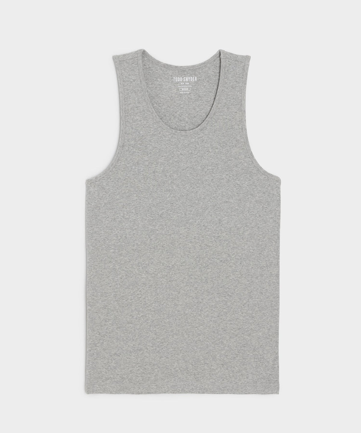 Slim Ribbed Tank - Grey Heather