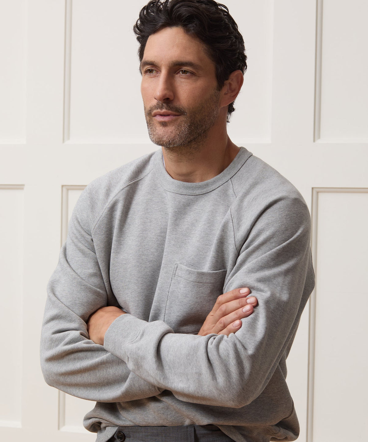 Foundation Pocket Sweatshirt - Light Grey Mix