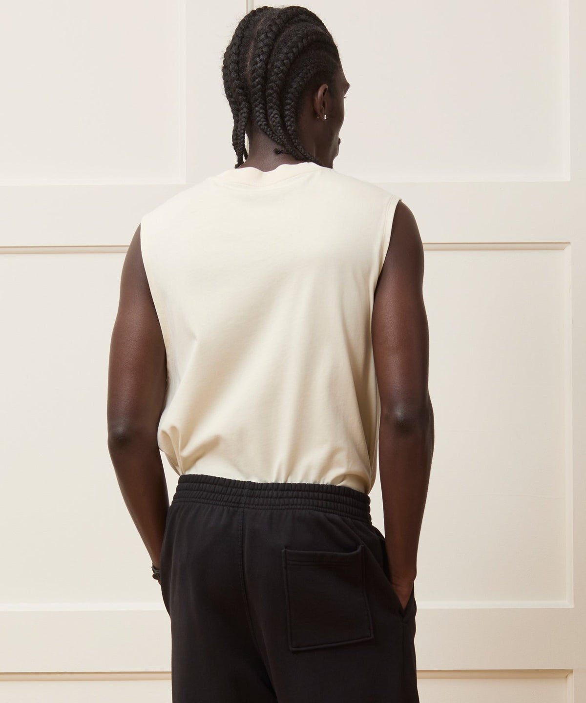 Boxy Jersey Muscle Tank - Chalk