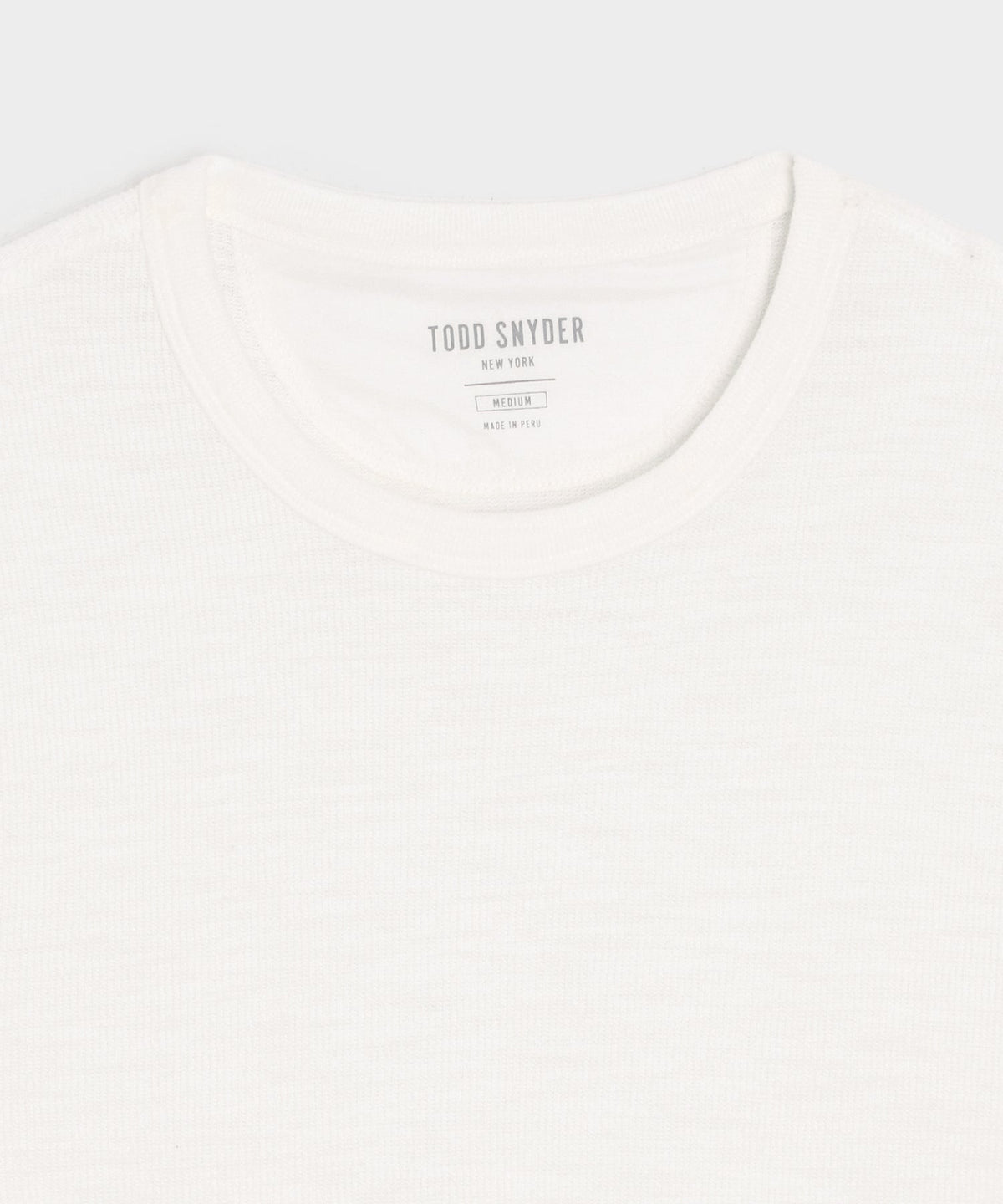 Lightweight Mini Waffle Tee - Antique White