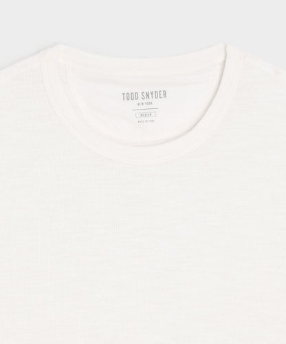 Lightweight Mini Waffle Tee - Antique White