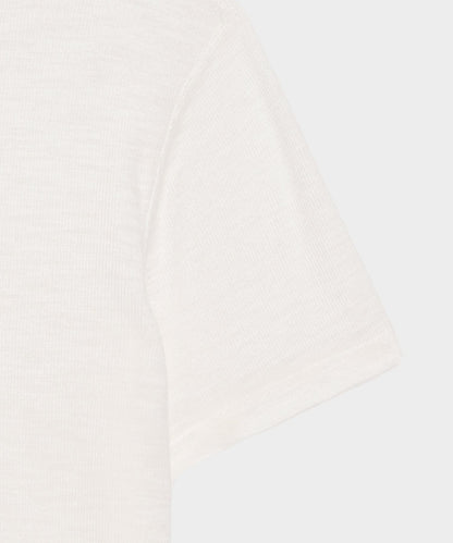 Lightweight Mini Waffle Tee - Antique White