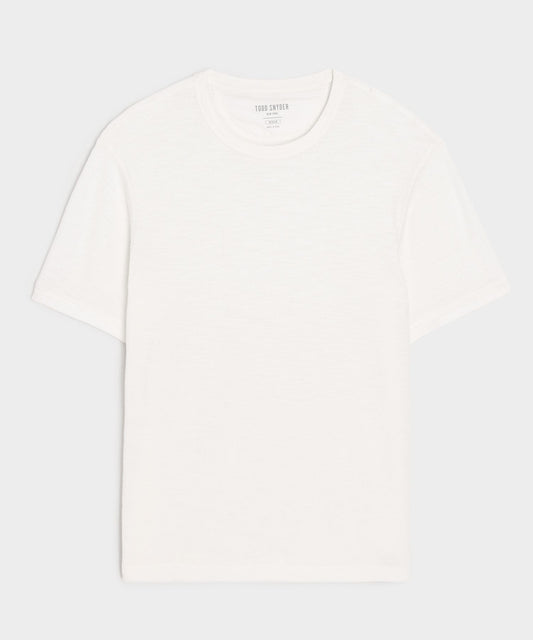 Lightweight Mini Waffle Tee - Antique White