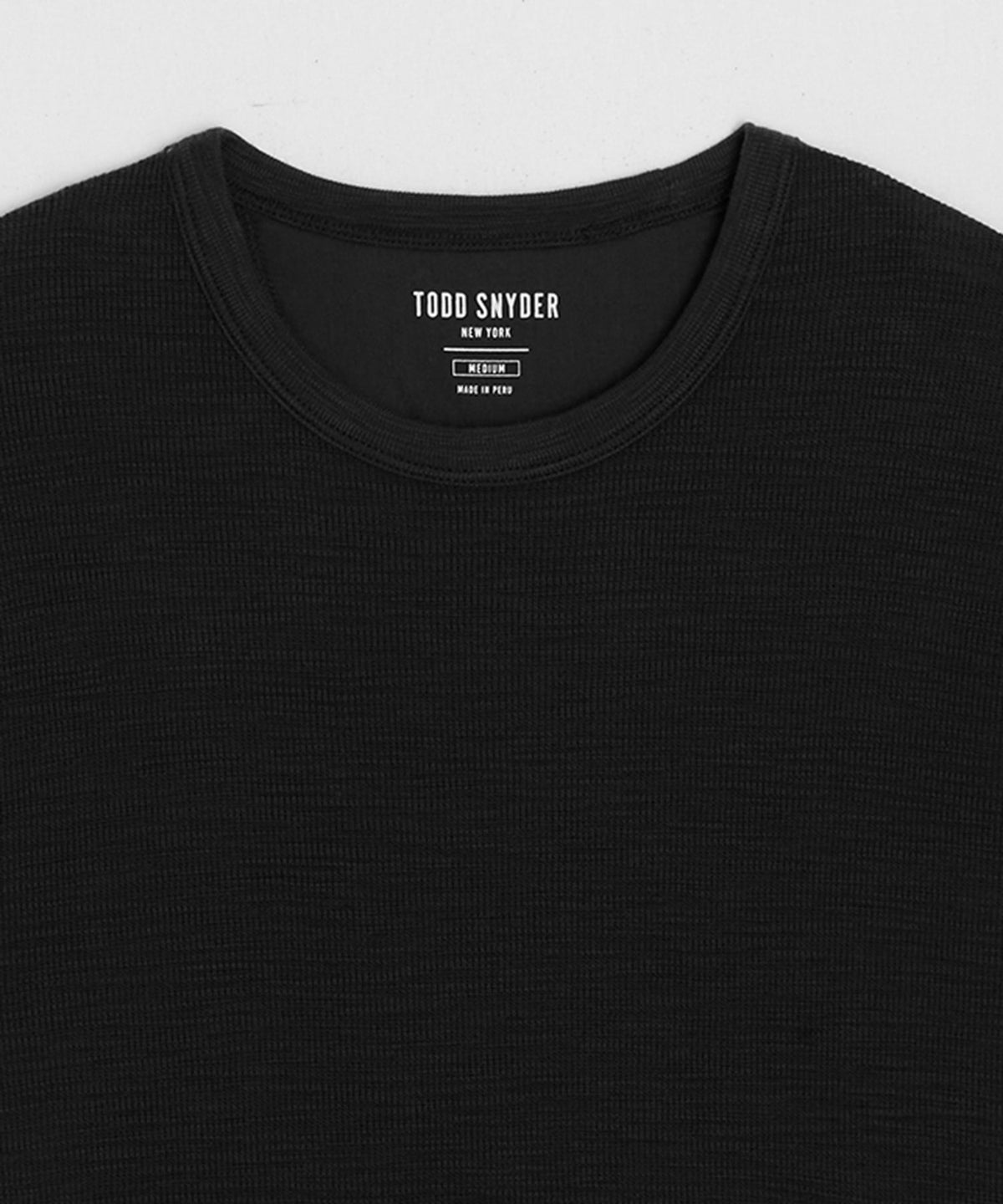 Lightweight Mini Waffle Tee - Blacktop