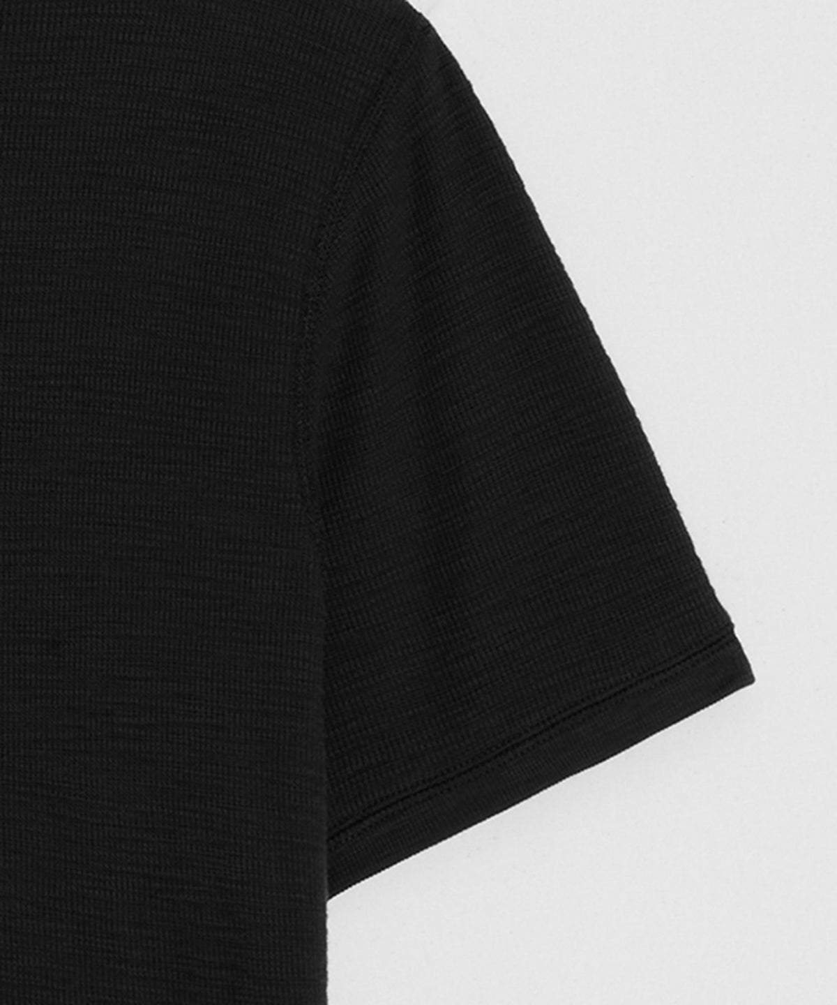 Lightweight Mini Waffle Tee - Blacktop