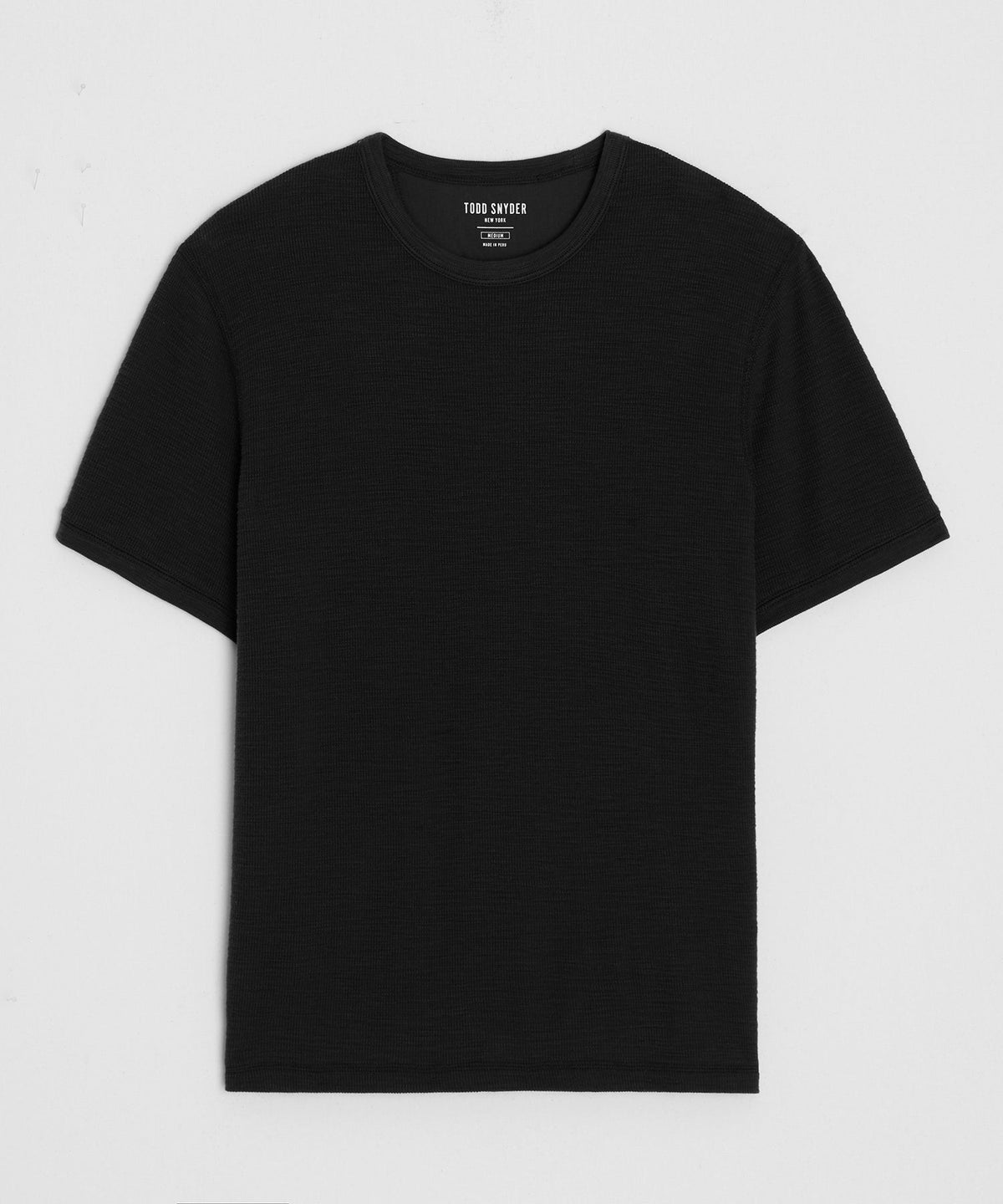 Lightweight Mini Waffle Tee - Blacktop