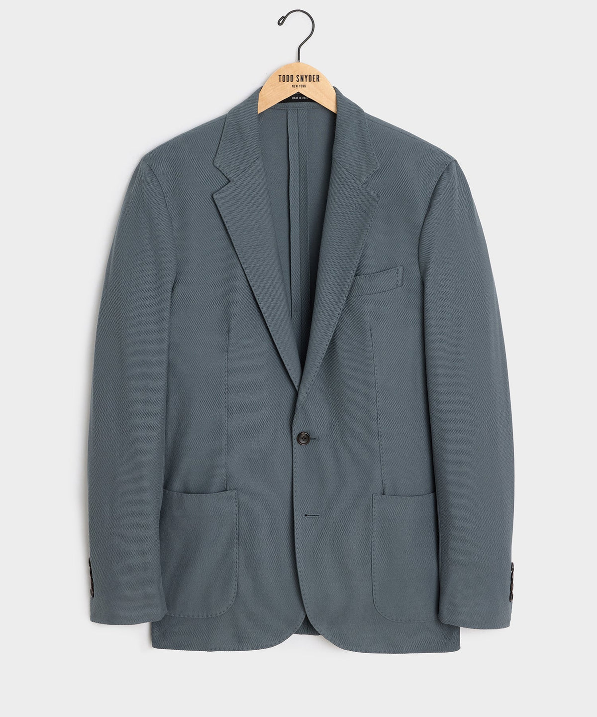 Italian Knit Sport Coat - Blue Metal