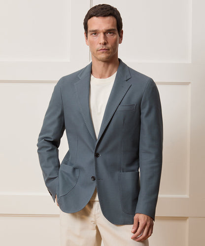 Italian Knit Sport Coat - Blue Metal