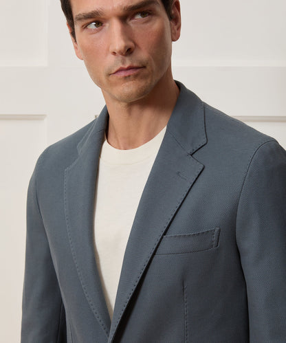 Italian Knit Sport Coat - Blue Metal