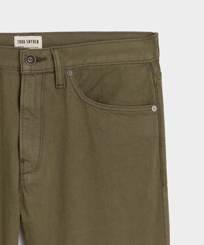 Slim Garment-Dyed Jean - Olive