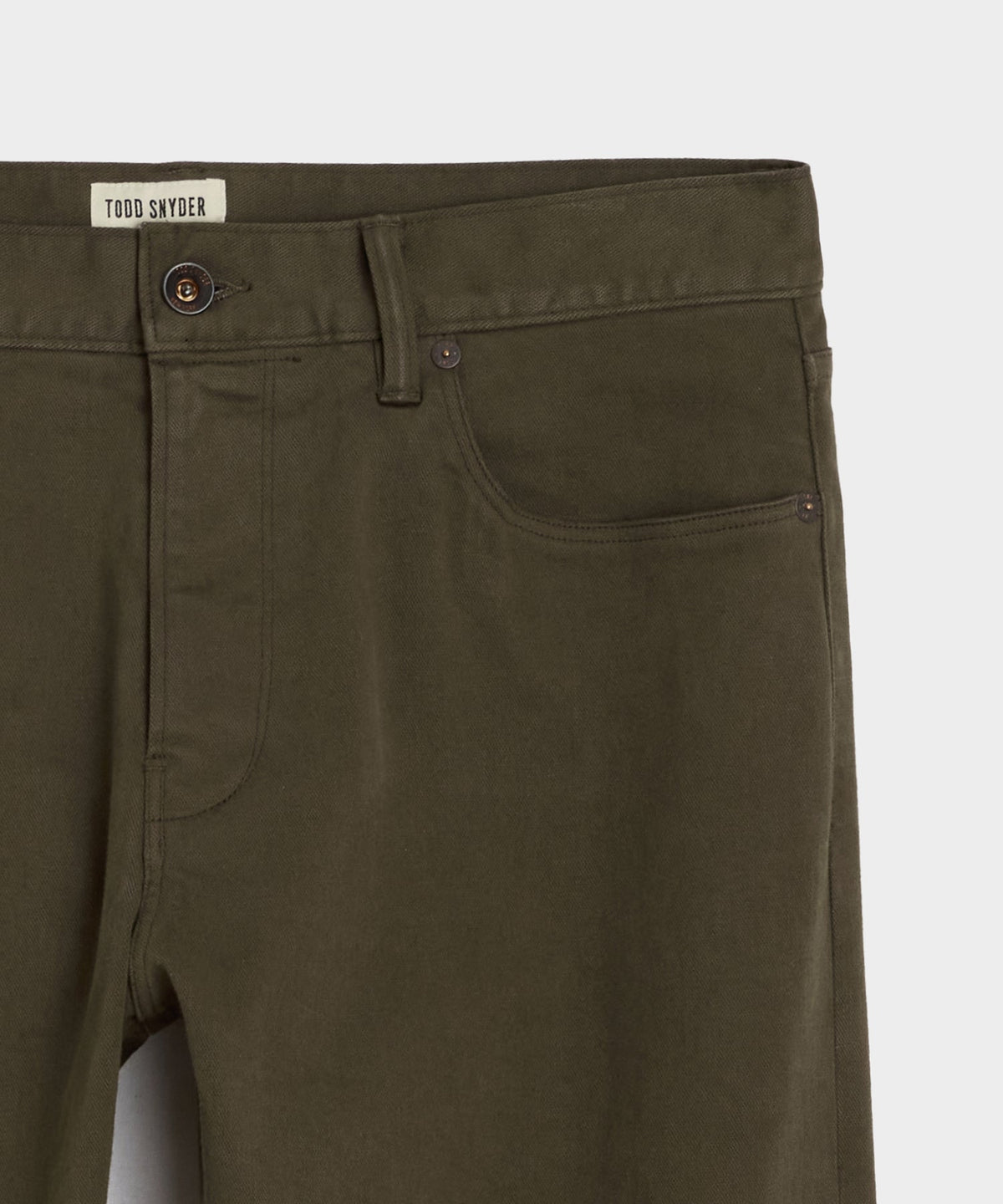 Slim Fit 5-Pocket Chino - Olive Vine
