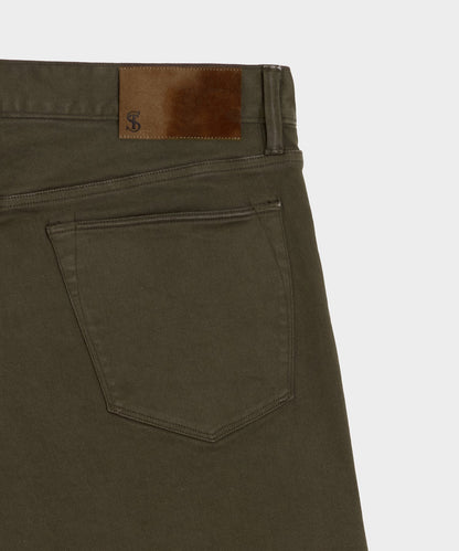 Slim Fit 5-Pocket Chino - Olive Vine