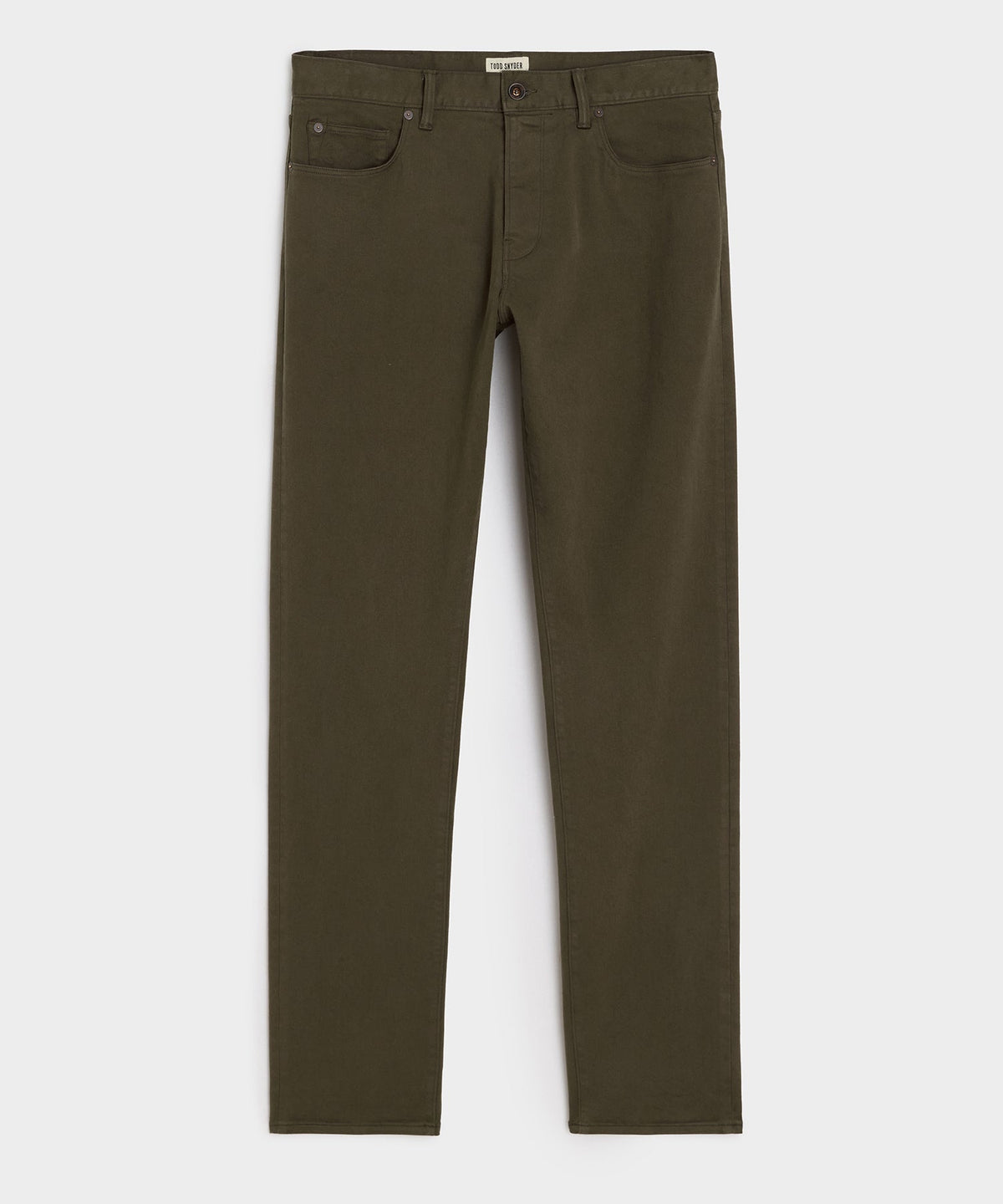 Slim Fit 5-Pocket Chino - Olive Vine