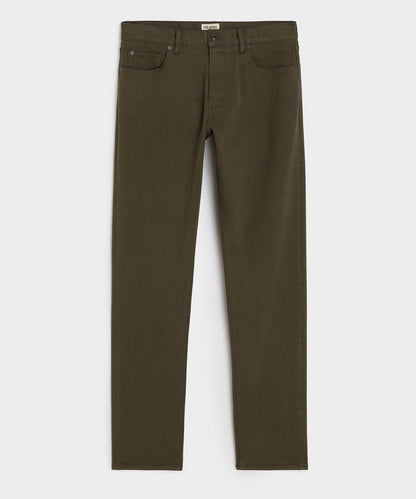 Slim Fit 5-Pocket Chino - Olive Vine