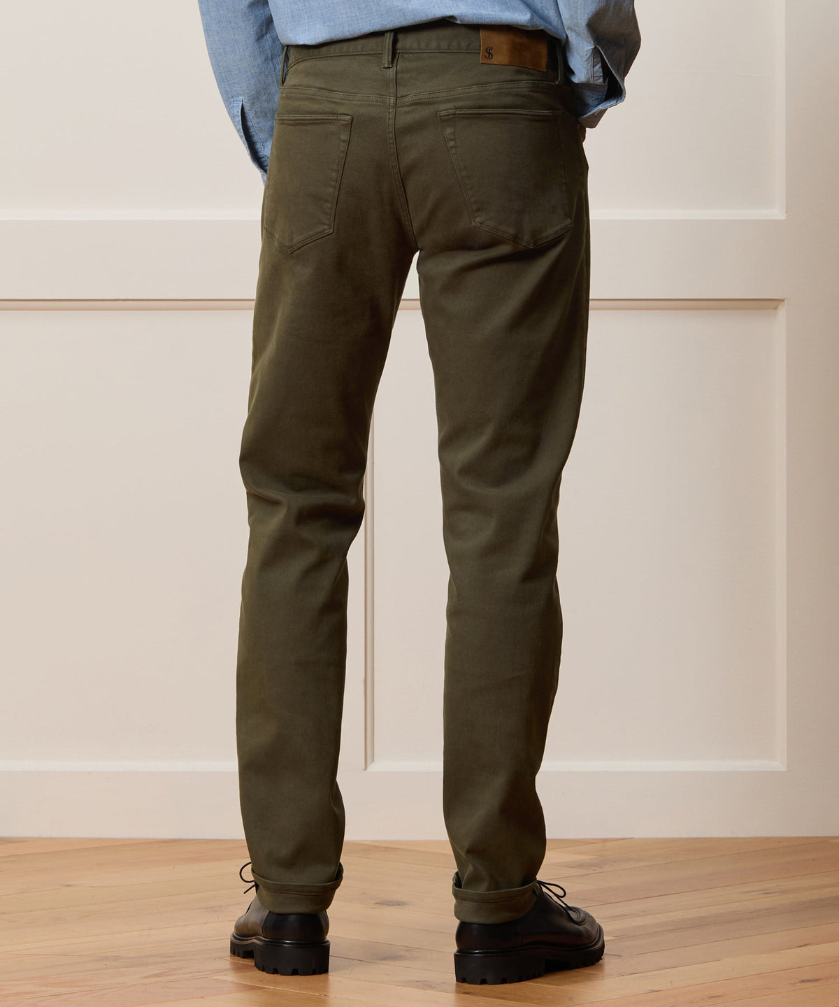Slim Fit 5-Pocket Chino - Olive Vine