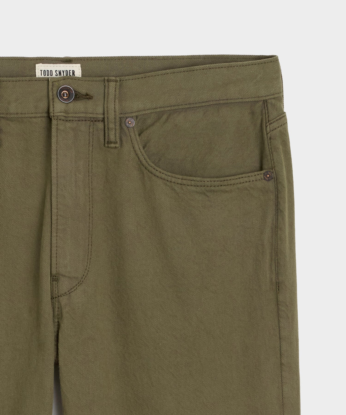 Straight Garment-Dyed Jean - Olive