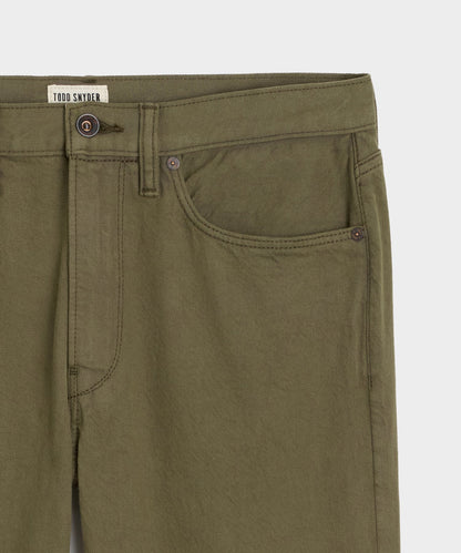 Straight Garment-Dyed Jean - Olive
