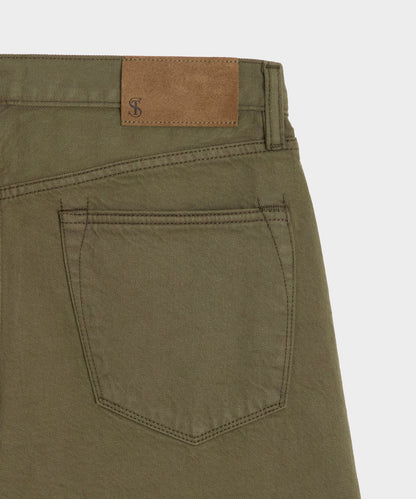 Straight Garment-Dyed Jean - Olive